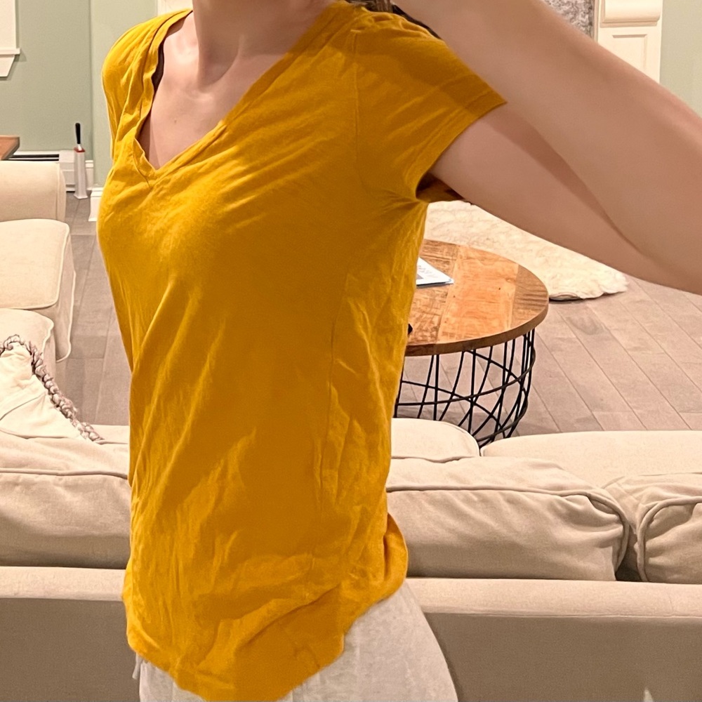 Mustard Yellow J. Crew V-Neck